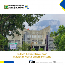 UNAND Resmi Buka Prodi  Magister Manajemen Bencana