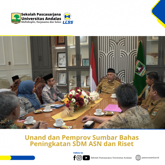 Unand dan Pemprov Sumbar Bahas Peningkatan SDM ASN dan Riset