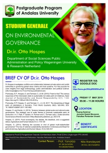 Studium Generale &quot;On Enviromental Governance &quot;