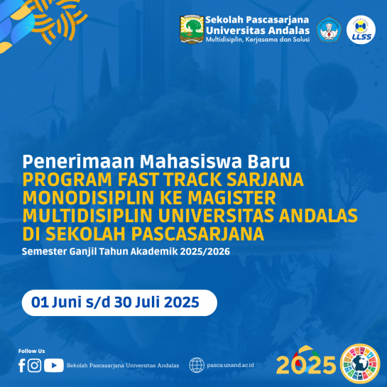 Program Fast Track Sarjana Monodisiplin ke Magister Multidisiplin di Sekolah Pascasarjana 2025