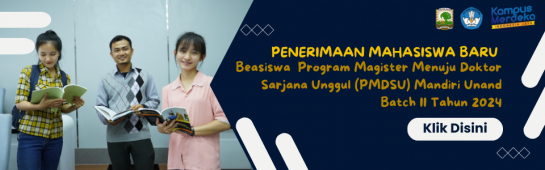 Penerimaan Mahasiswa Baru Beasiswa Program Magister Menuju Doktor untuk Sarjana Unggul (PMDSU) Mandiri Unand Batch II Tahun 2024