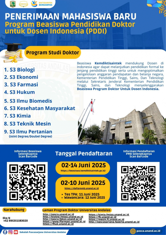 Beasiswa Program Doktor untuk Dosen Indonesia Tahun 2025