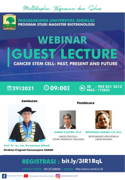 Sekolah Pascasarjana Universitas Andalas - Webinar Guest Lecture ...