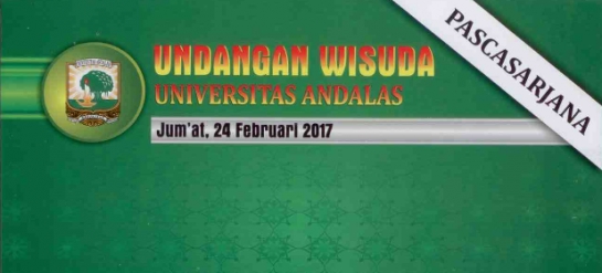 Undangan Wisuda I  Program Pascasarjana Universitas Andalas tahun 2017 (en-GB)