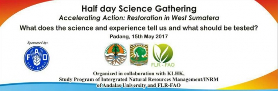 Interactive Talkshow  Accelerating Action : Restoration in West Sumatera, What does the Science and experience tell us and what should be tested ? (en-GB)